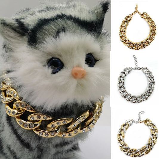 Collar para mascotas con diamantes de imitación