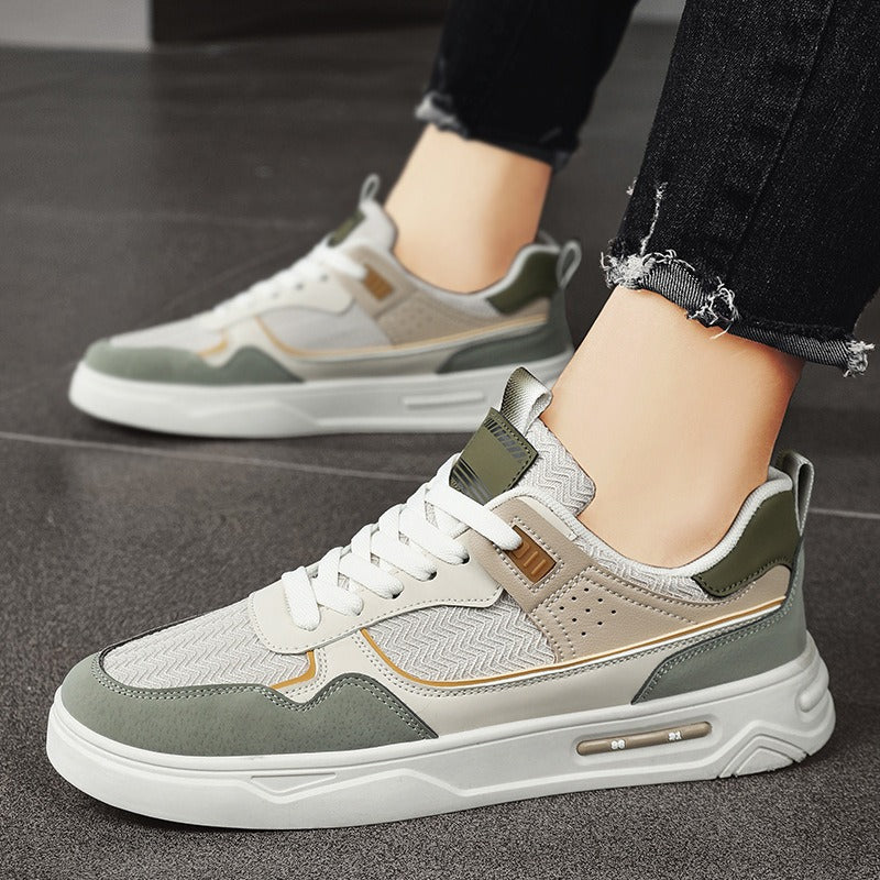 Nuevos zapatos de skate de colores para hombre con malla superior baja, zapatos deportivos informales transpirables, zapatos de tendencia de moda para hombre
