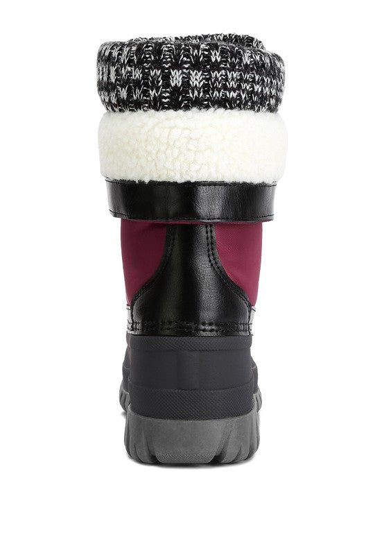 Botas de punto con cuello y cordones Delphine