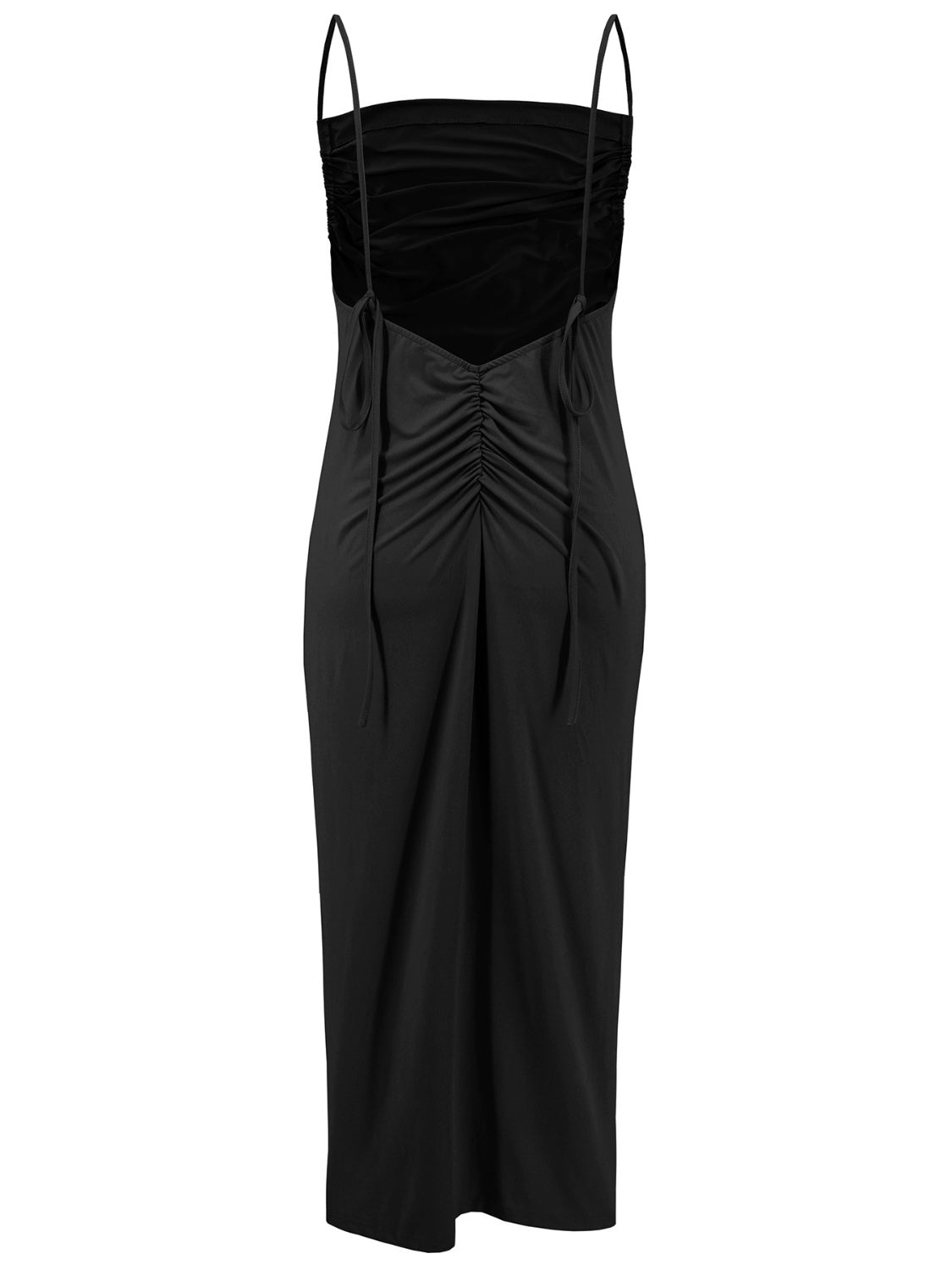 Vestido camisero sin mangas con cuello vuelto y espalda descubierta