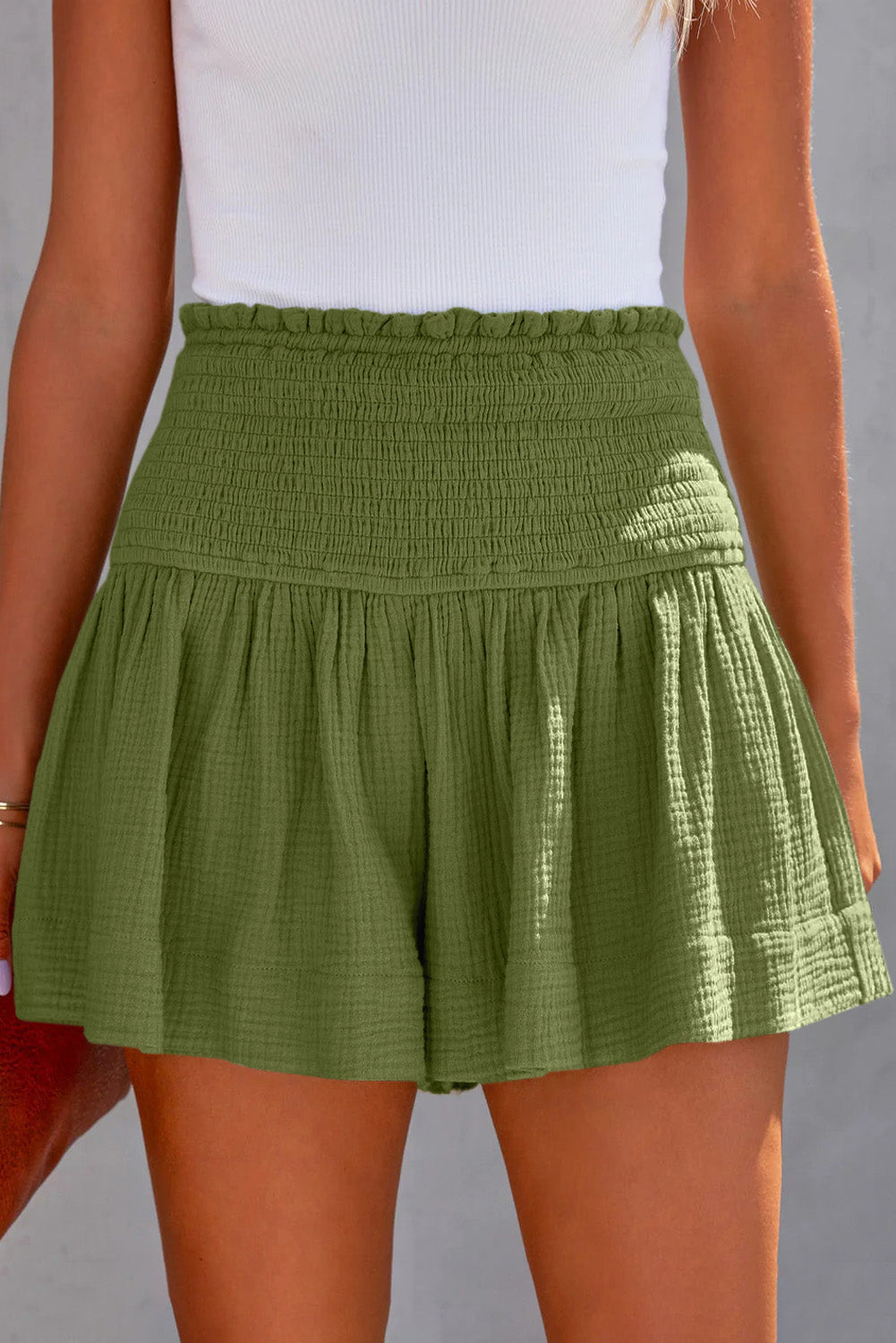 Pantalones cortos con cinturilla fruncida