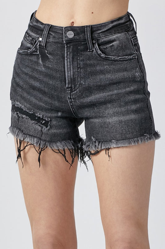 Shorts vaqueros con dobladillo sin rematar y bolsillos RISEN
