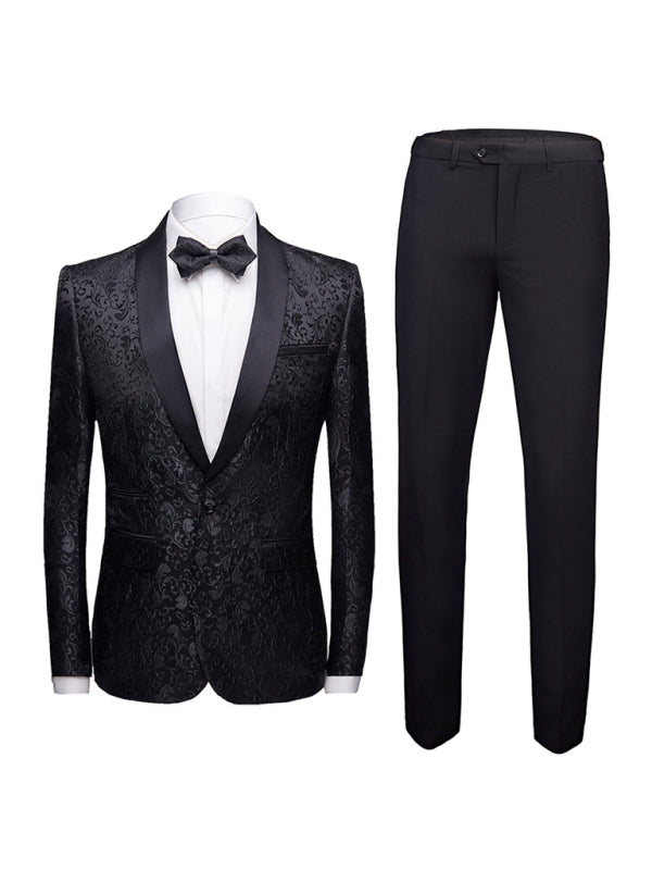 Traje de dos piezas de negocios Slim Fit para hombre