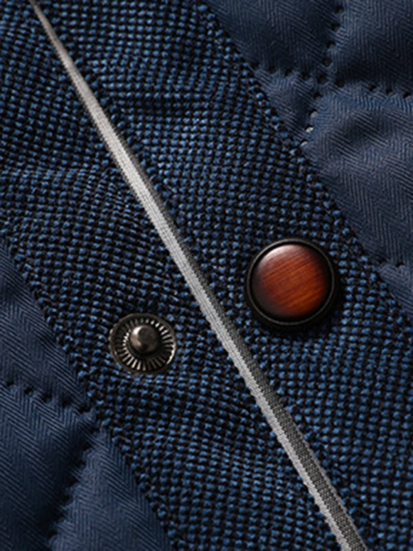 Chaqueta juvenil informal azul sin capucha y con bolsillo en la costura lateral