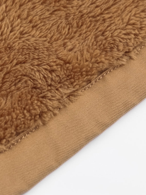 Chaqueta de algodón con capucha y cuello alto holgado de longitud media para hombre joven