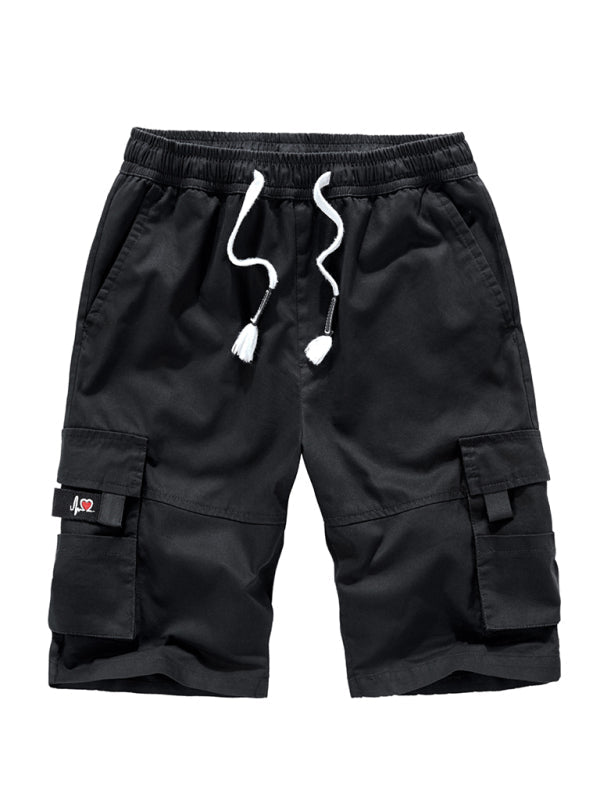 Shorts cargo de color liso para hombre
