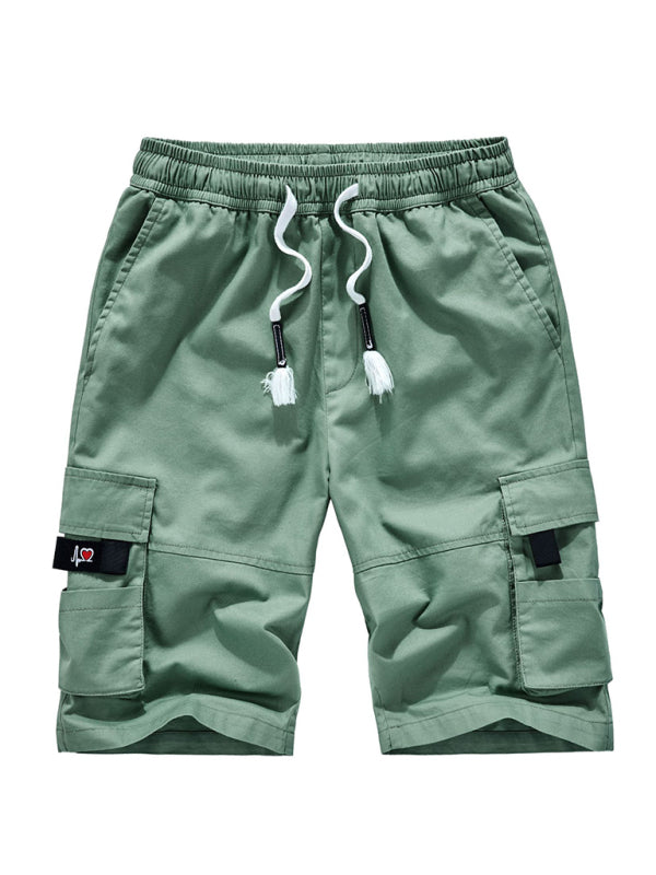 Shorts cargo de color liso para hombre