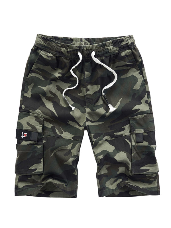 Shorts cargo de color liso para hombre