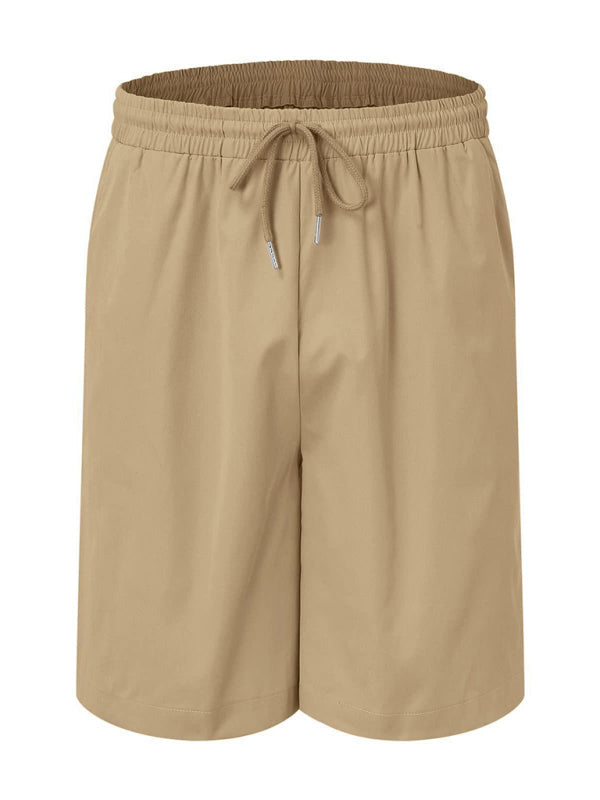 Conjunto de camisa de hombre casual suelta de lino de pantalones cortos de manga corta de deportes simples