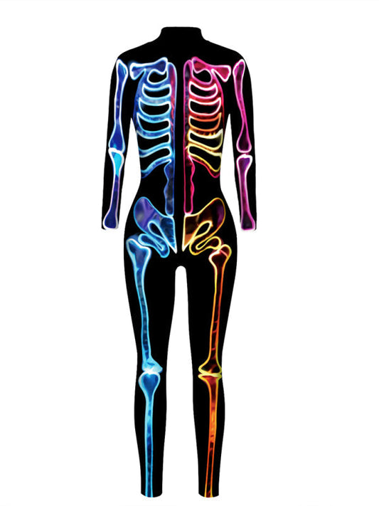 Mono de disfraz de Halloween con estampado digital 3D para mujer