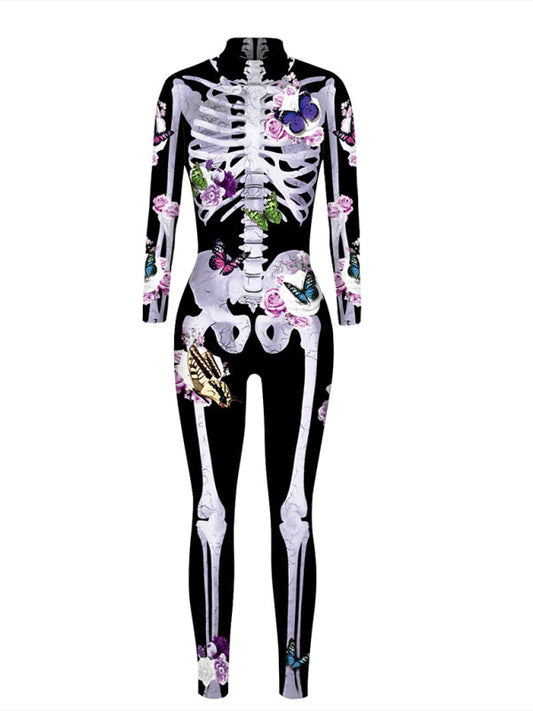 Mono de disfraz de Halloween con estampado digital 3D para mujer