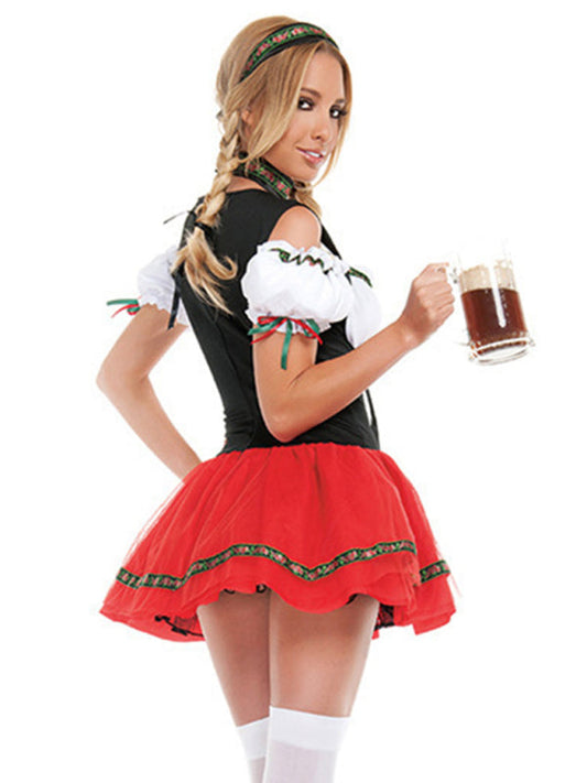 Disfraz de Oktoberfest, uniforme de camarero de bar, disfraz de Halloween