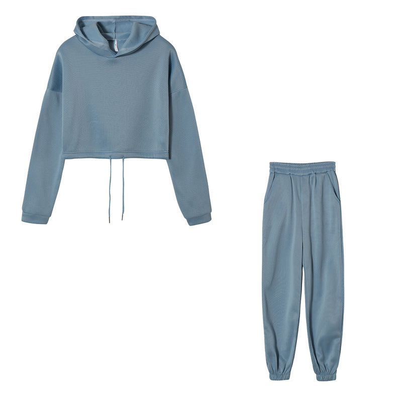 women's fashion long-sleeved sweater pants casual two-piece set