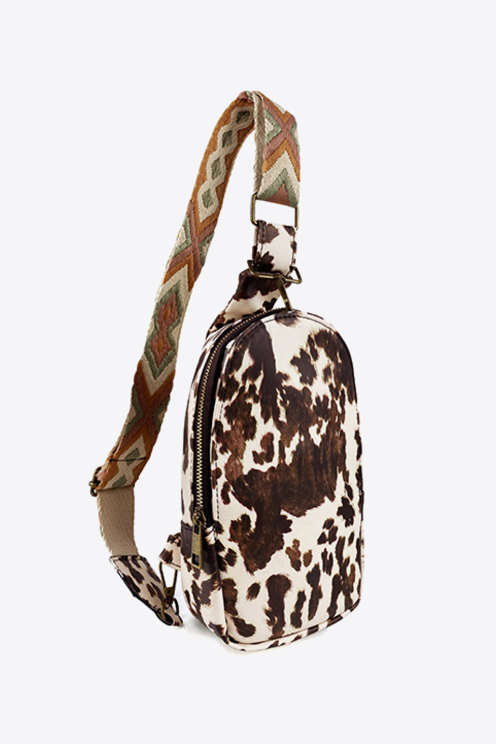 Printed PU Leather Sling Bag