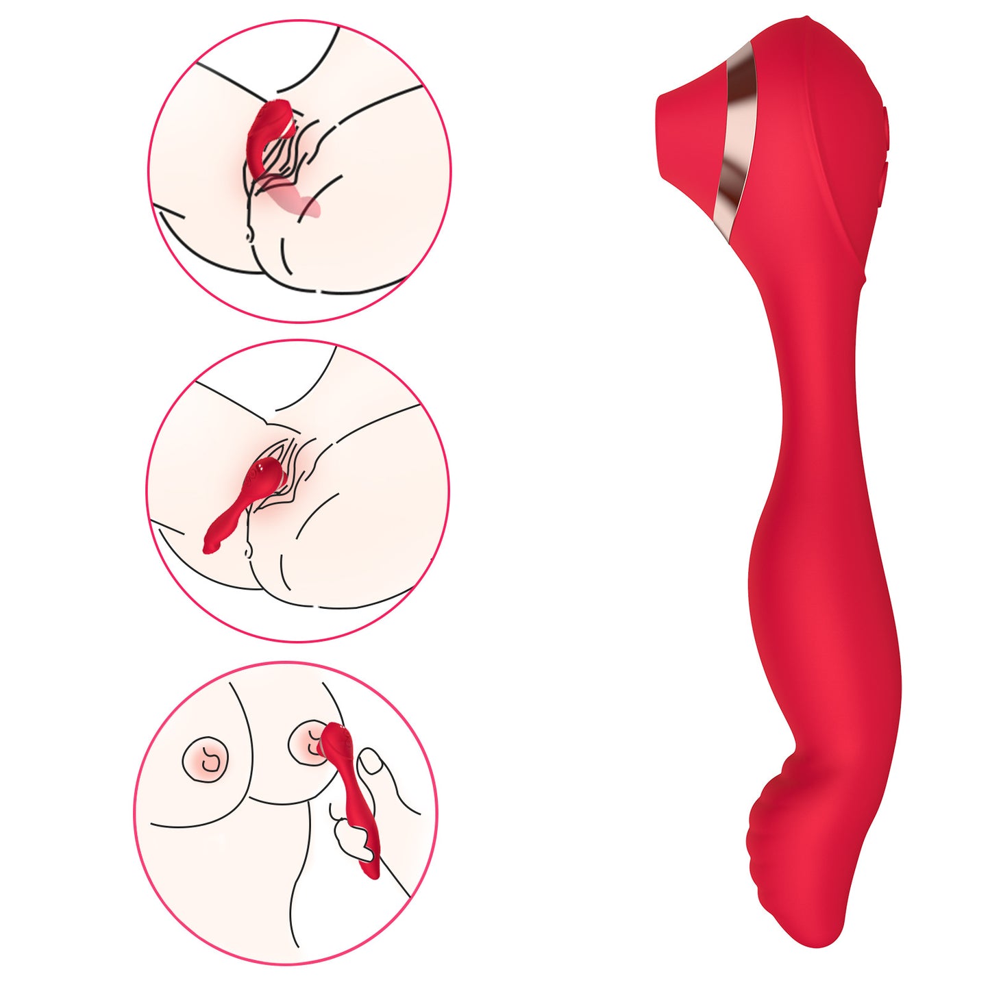 Cupid Magic Finger Sucking Vibrator Sex Toy Female Masturbator Massage Stick 7-Frequency Vibration