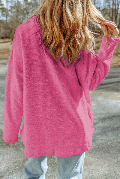 Chaqueta con botones y bolsillos y hombros caídos