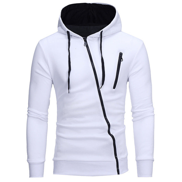 Casual Solid Chándal Cremallera Sudadera con capucha Chaqueta + Pantalones de chándal Chándal para hombre