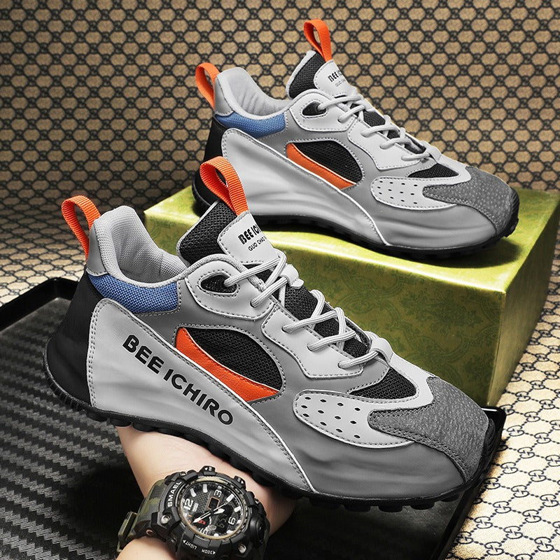 Men's Shoes Colorful Package Bottom Shoes Comfortable Leather Inside High Casual Sports Trend Shoes