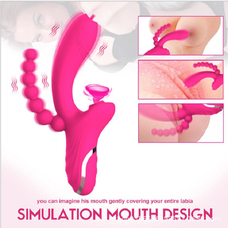 Rose Vibrator Vibrador para chupar y lamer la lengua 3 en 1 de segunda generación