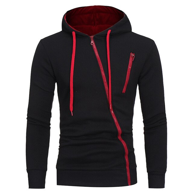 Casual Solid Chándal Cremallera Sudadera con capucha Chaqueta + Pantalones de chándal Chándal para hombre