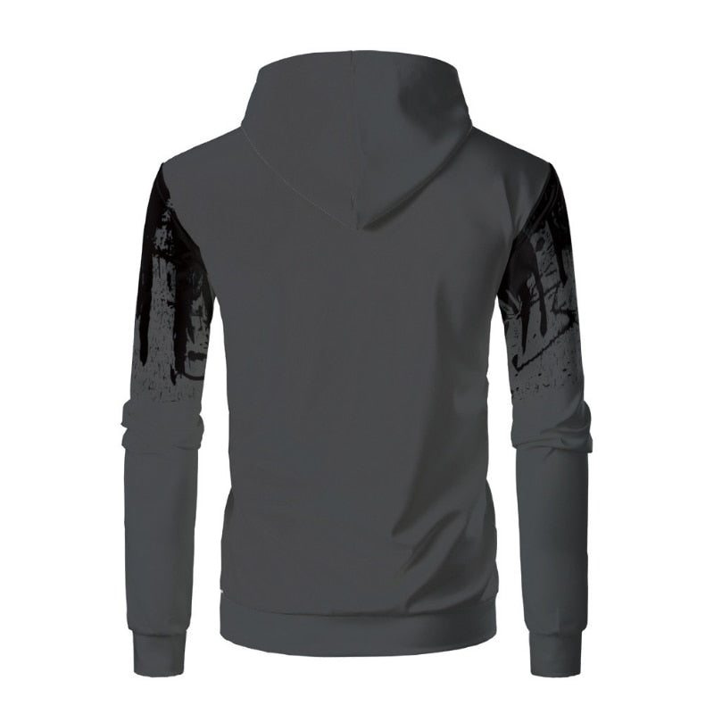 Conjunto de dos piezas de ropa deportiva con cordón y sudadera con capucha para otoño e invierno para hombre