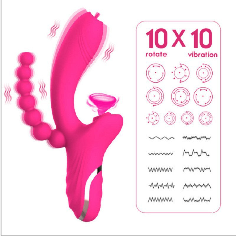 Rose Vibrator Vibrador para chupar y lamer la lengua 3 en 1 de segunda generación