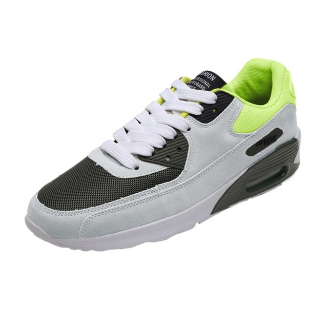 Zapatos para correr para hombre, zapatillas ligeras de malla de aire para hombre, zapatos deportivos antideslizantes con cordones y punta redonda para exteriores