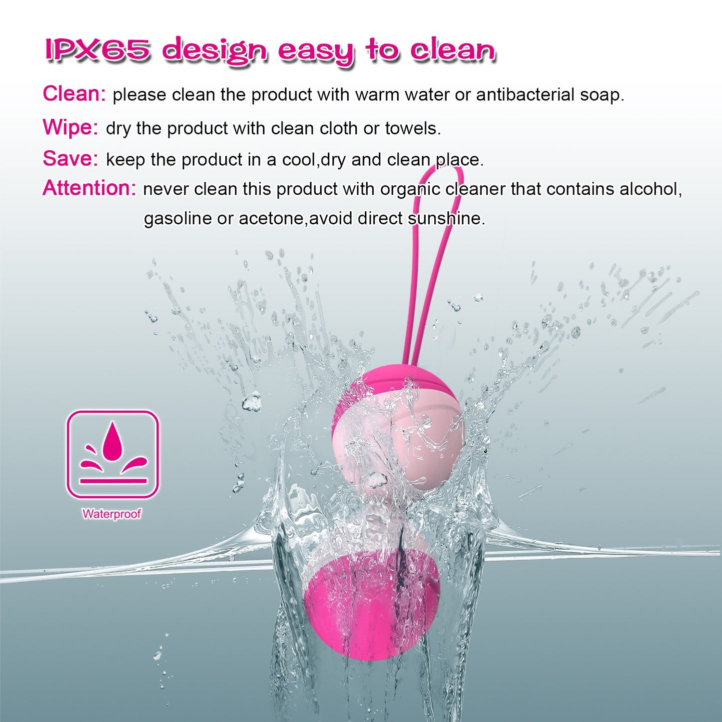 Y.LOVE Kegel Ball Función de ejercicio y masaje 2 en 1