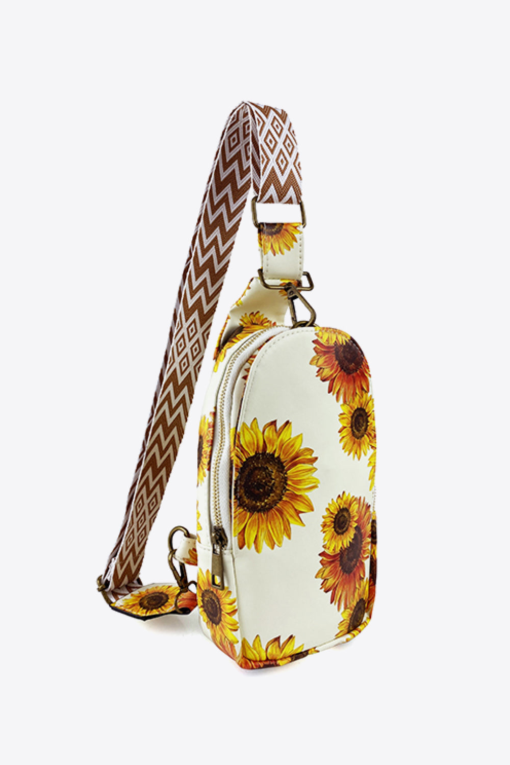 Printed PU Leather Sling Bag