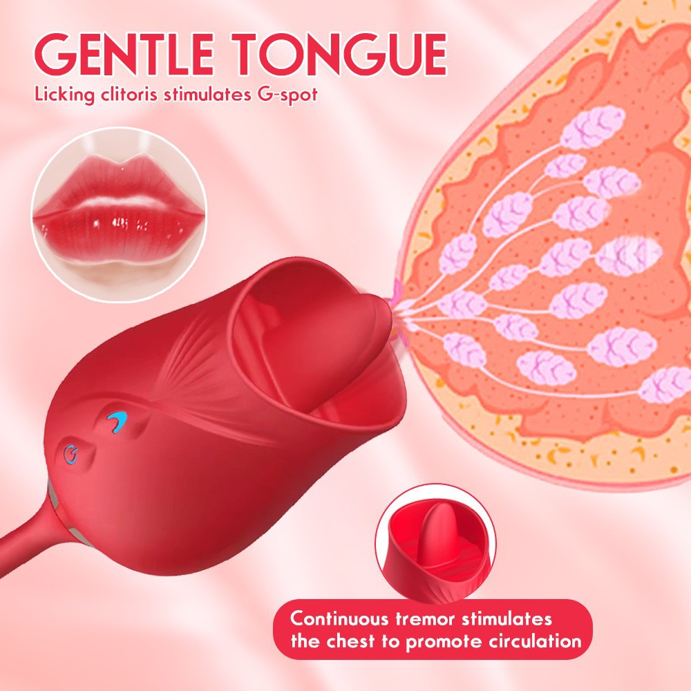Orena Rose Mantinghua 3 Generaciones Vibrador de succión de doble cabeza