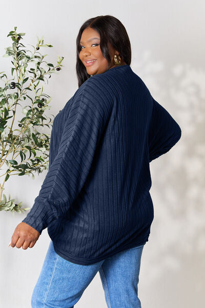 Cárdigan capullo de canalé de talla grande Basic Bae