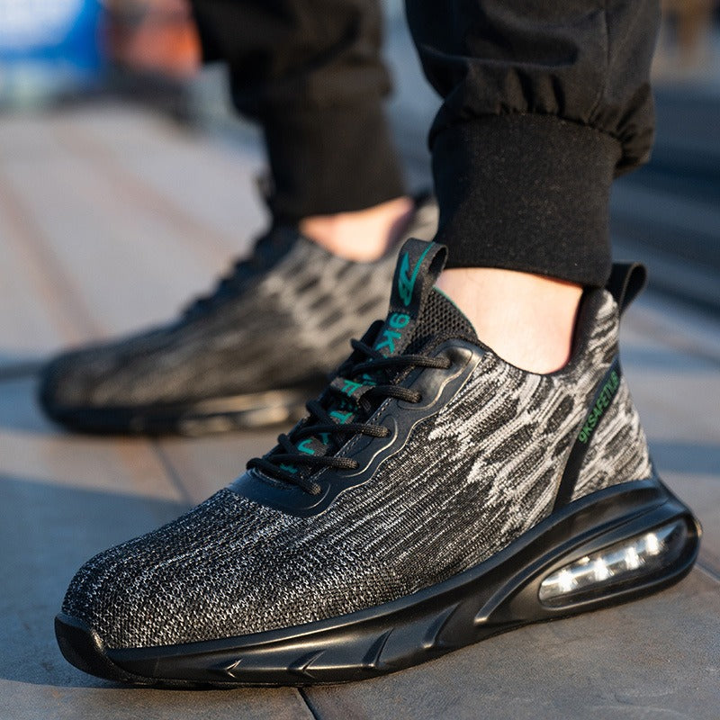 Zapatos de seguridad transpirables antigolpes y antipinchazos de verano, zapatos de trabajo transpirables resistentes al desgaste, zapatos de seguridad