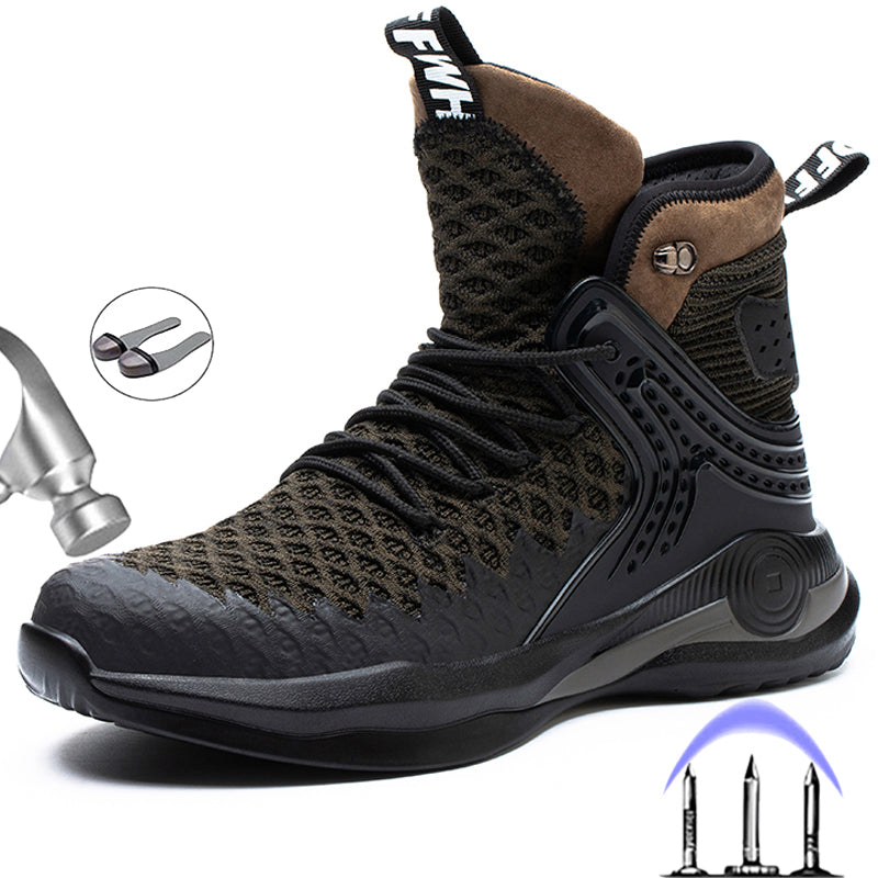 Zapatos de invierno, botas de seguridad para el trabajo, zapatos de seguridad indestructibles para hombres, zapatillas de trabajo para hombres, zapatos con punta de acero para hombres