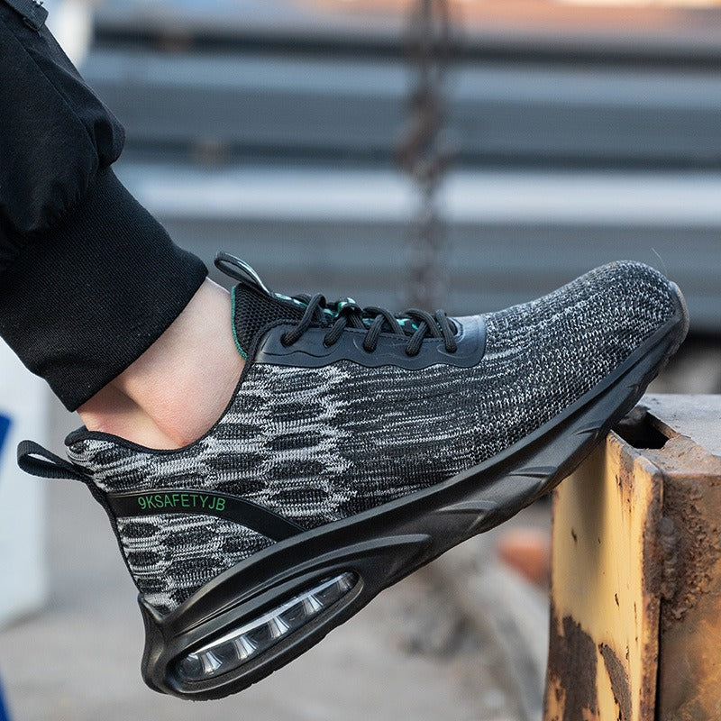 Zapatos de seguridad transpirables antigolpes y antipinchazos de verano, zapatos de trabajo transpirables resistentes al desgaste, zapatos de seguridad