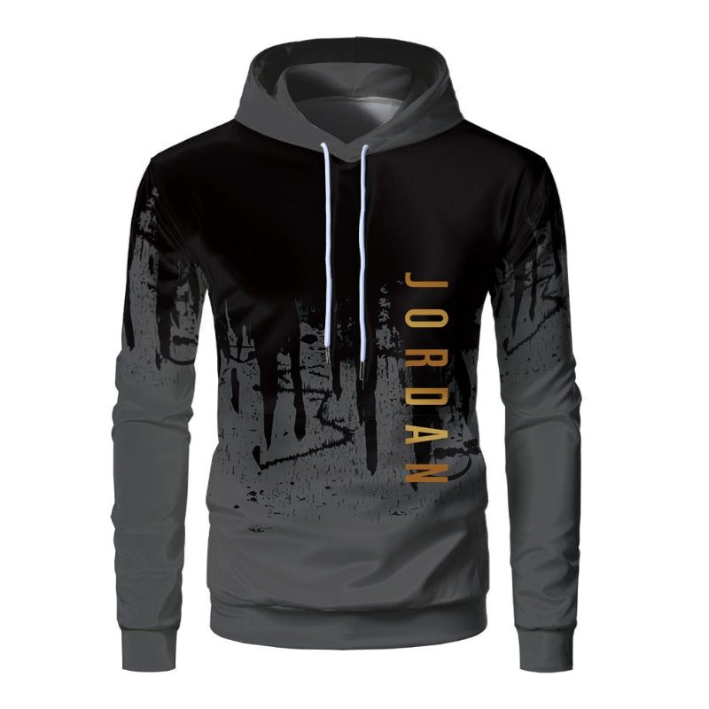 Conjunto de dos piezas de ropa deportiva con cordón y sudadera con capucha para otoño e invierno para hombre