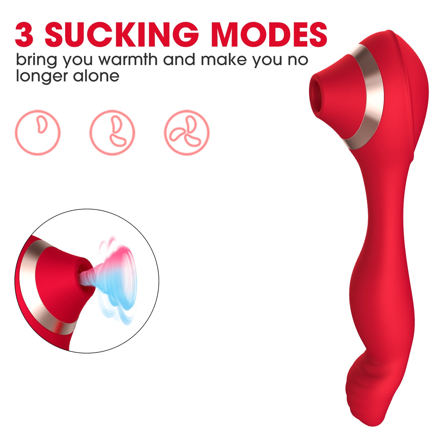 Cupid Magic Finger Sucking Vibrator Sex Toy Female Masturbator Massage Stick 7-Frequency Vibration