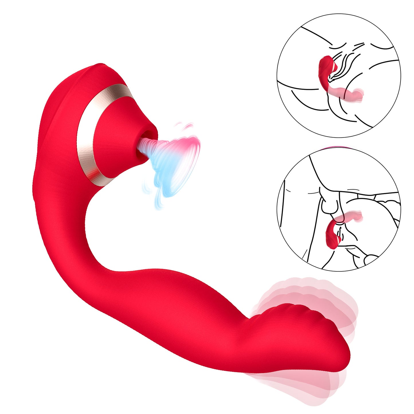 Cupid Magic Finger Sucking Vibrator Sex Toy Female Masturbator Massage Stick 7-Frequency Vibration