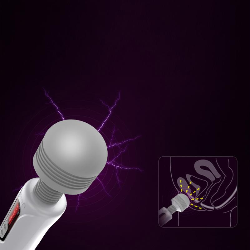 Masajeador de vibración potente de mano giratorio LETEN 360