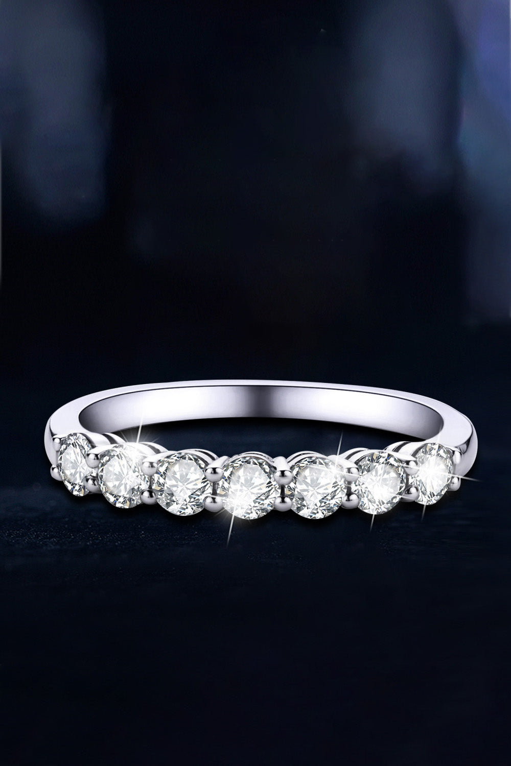 Can't Stop Your Shine Moissanite Anillo chapado en platino