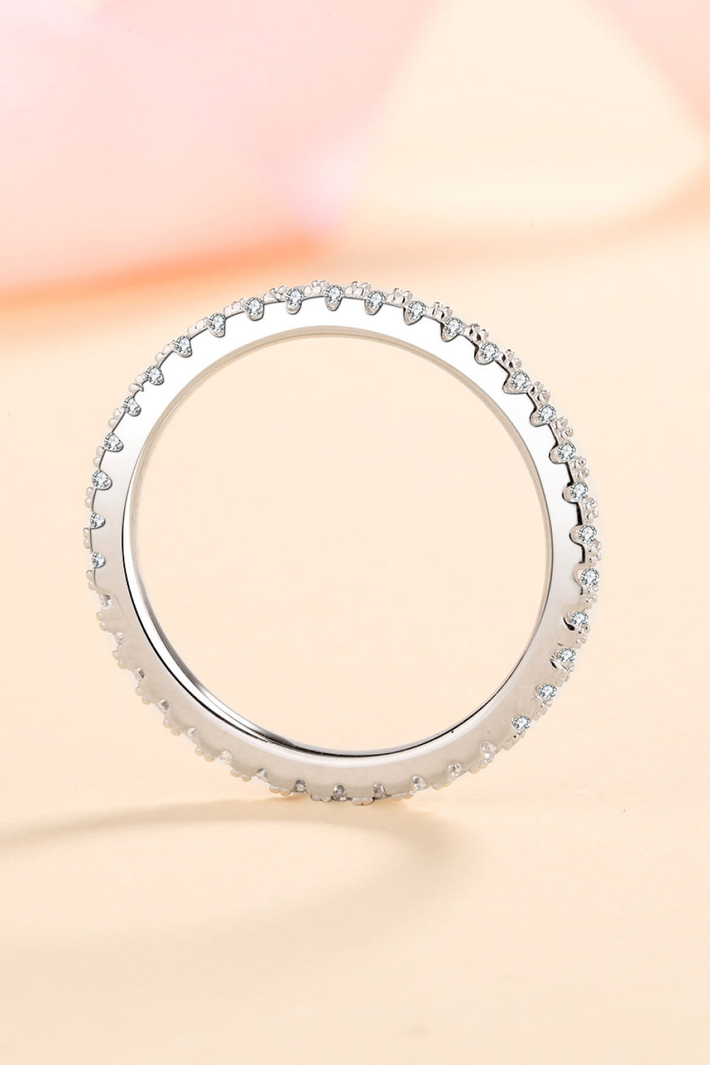 Anillo de moissanita de plata esterlina 925 Curious Time