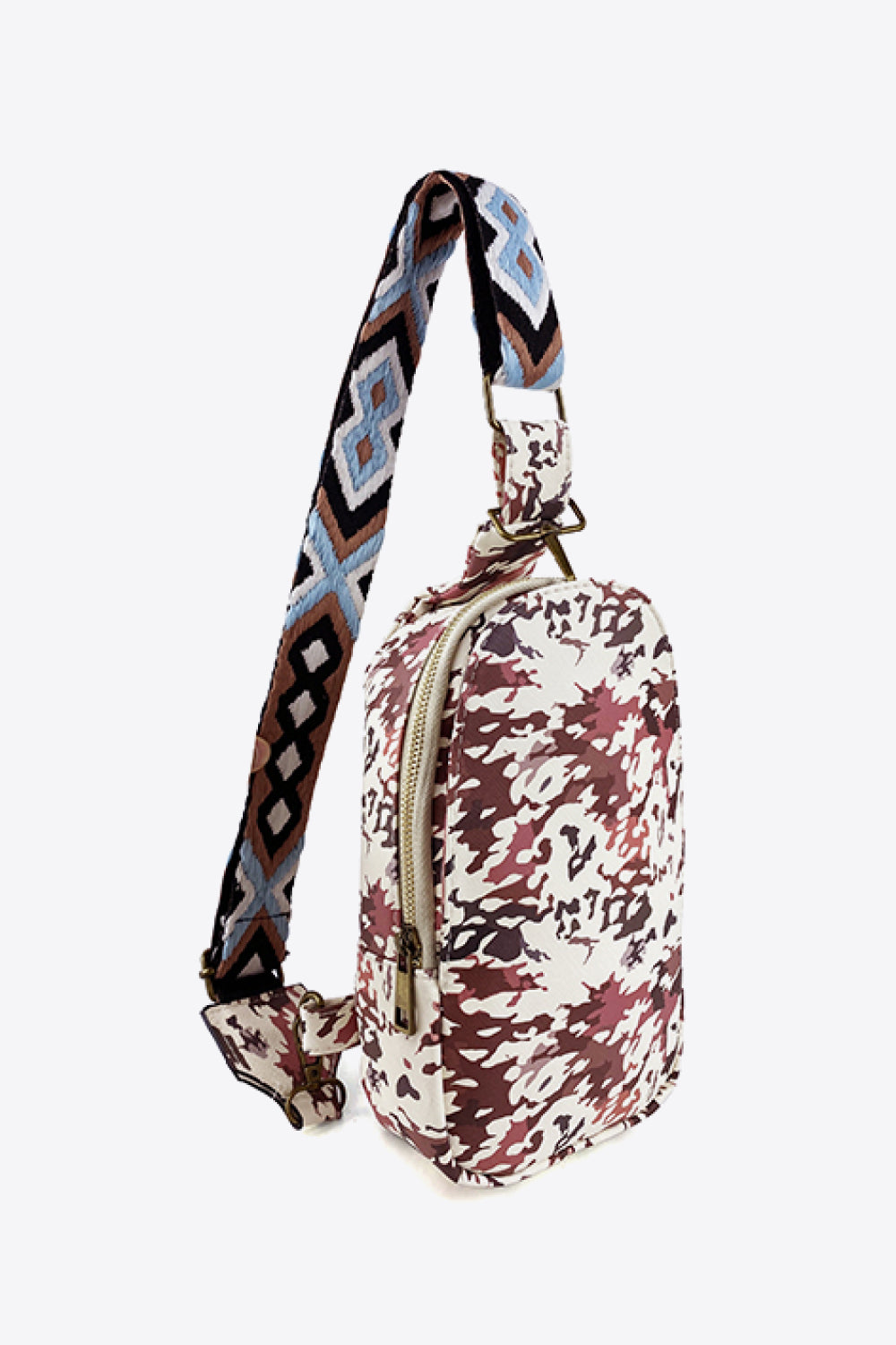 Printed PU Leather Sling Bag