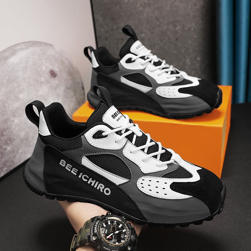 Men's Shoes Colorful Package Bottom Shoes Comfortable Leather Inside High Casual Sports Trend Shoes