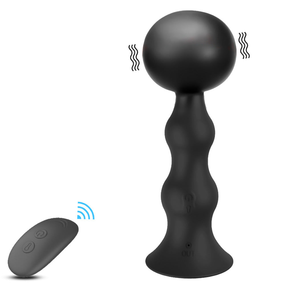 Control remoto Pistola de carga Calabaza Silicona Vibración Inflable Corte trasero Talón Anal Plug