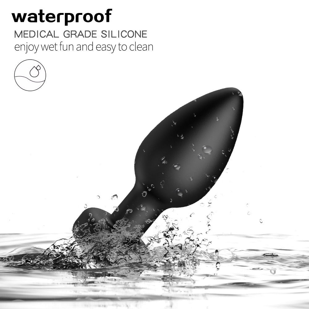 Juego de tapones anales vibradores recargables de 10 frecuencias