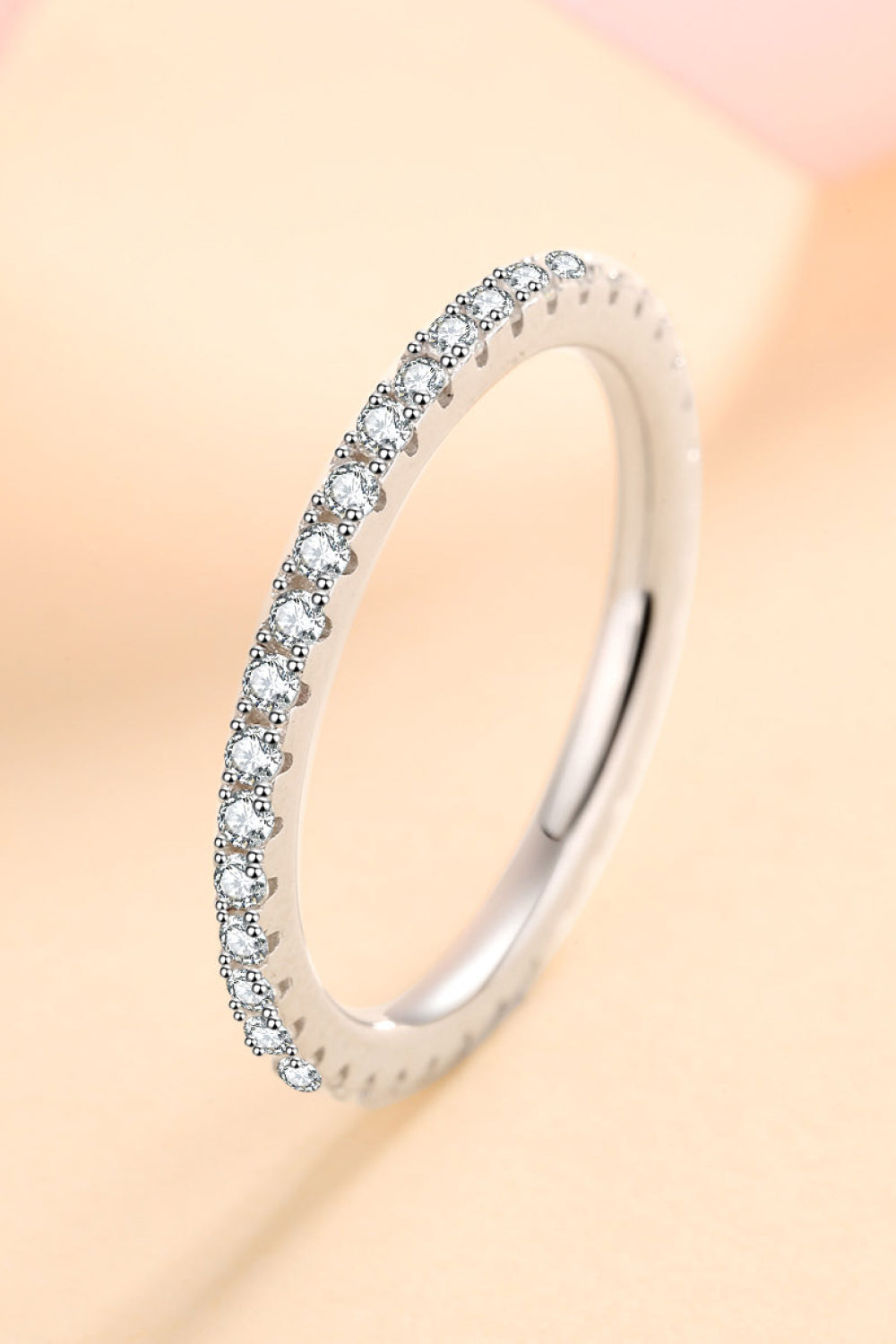 Anillo de moissanita de plata esterlina 925 Curious Time