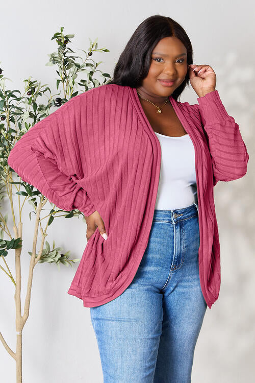 Cárdigan capullo de canalé de talla grande Basic Bae