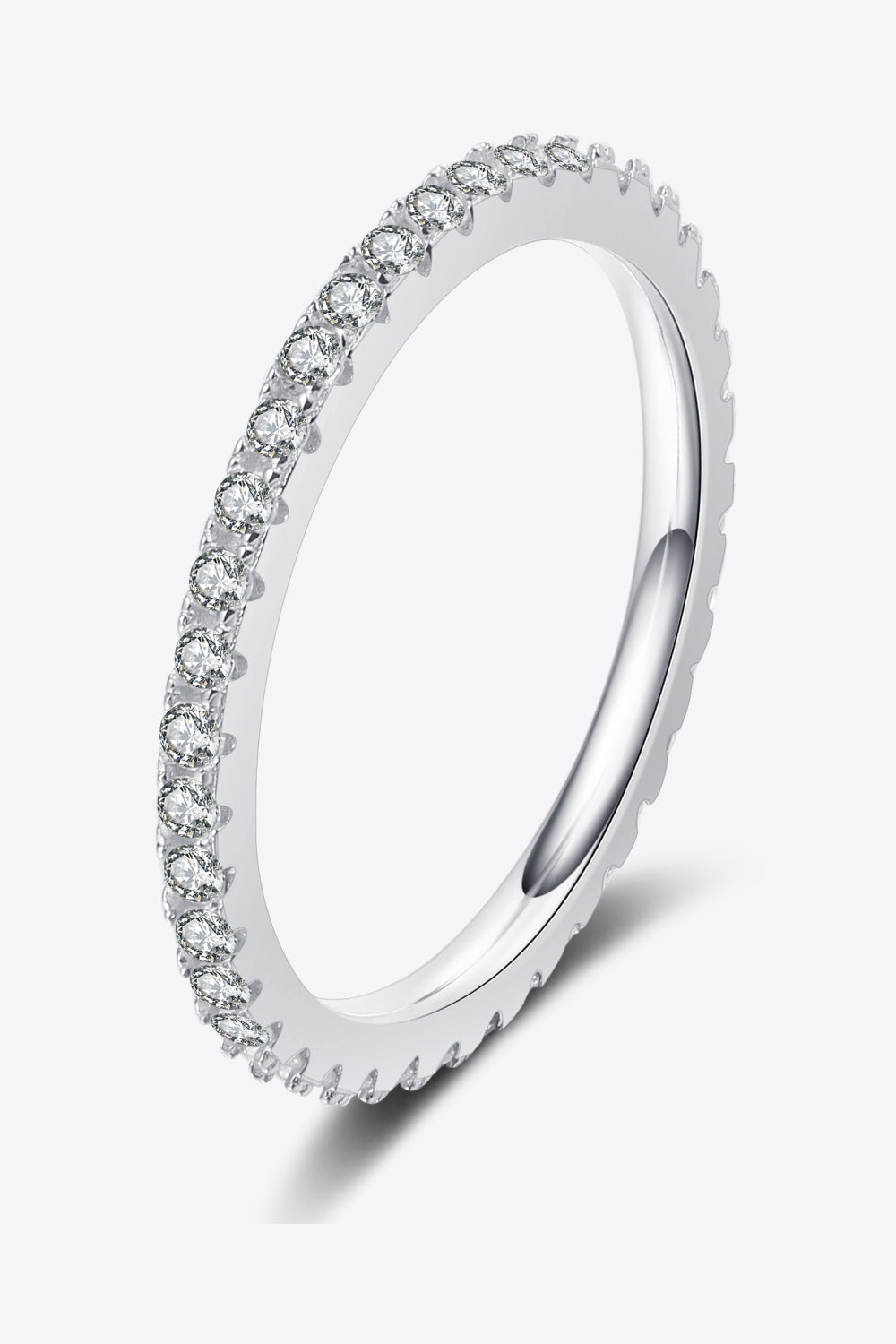 Anillo de moissanita de plata esterlina 925 Curious Time
