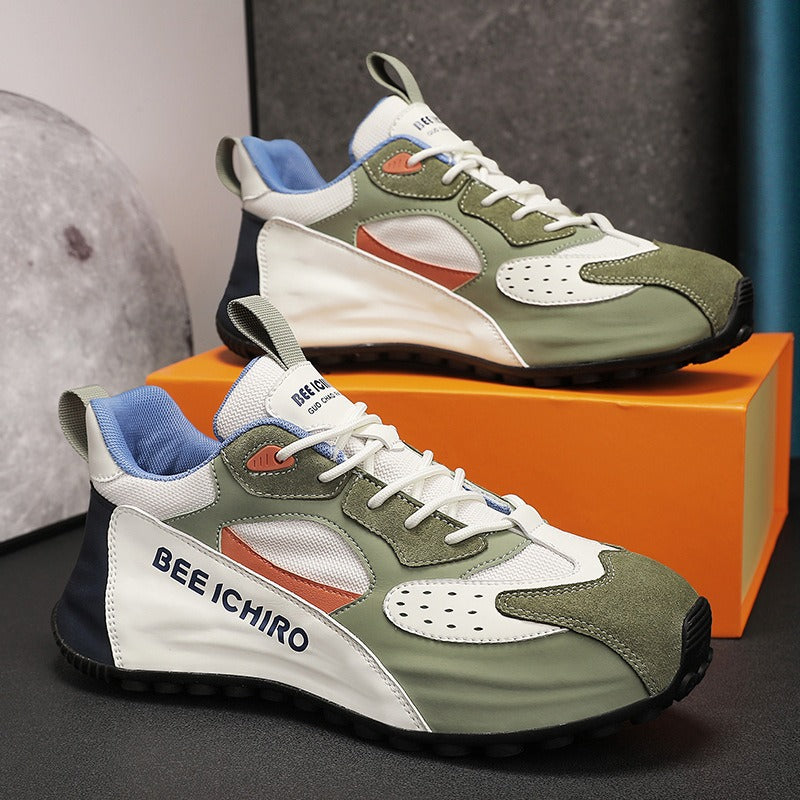 Men's Shoes Colorful Package Bottom Shoes Comfortable Leather Inside High Casual Sports Trend Shoes