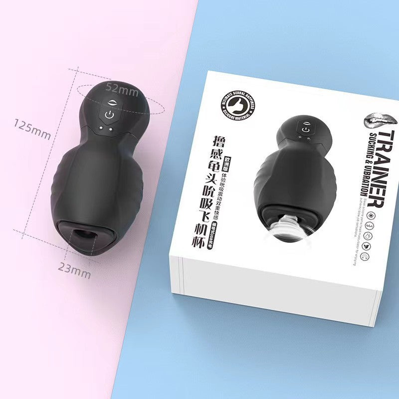 Copa de avión de vibración de succión de frecuencia múltiple de masturbación para hombres