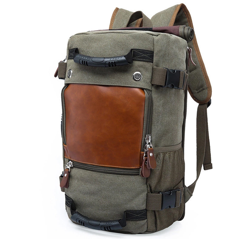 Literary Retro Casual Korean Version Large Capacity Rucksack Men's Backpack Multi-Functional Travel Leisure Backpack